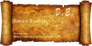 Danis Evelin névjegykártya